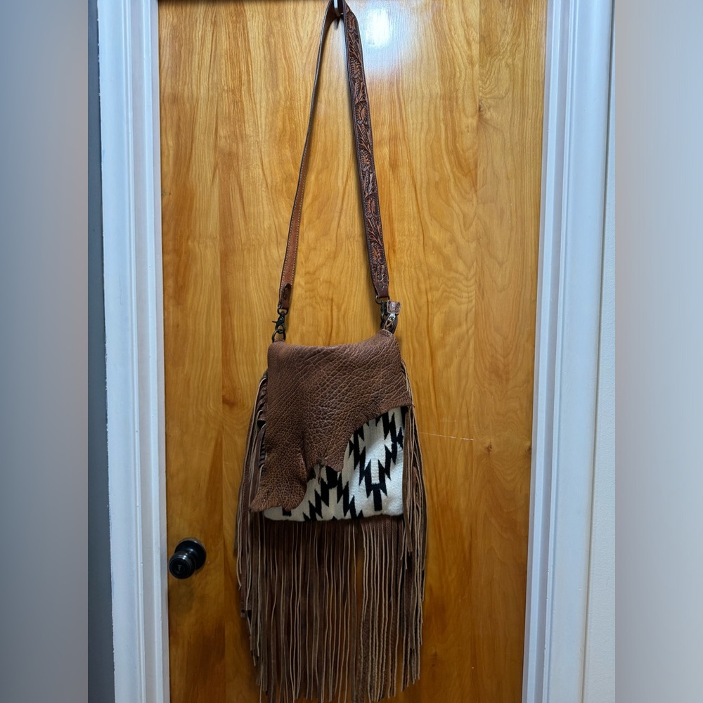 Tooled leather American darling purse